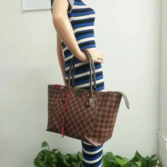 100% Authentic Louis Vuitton Caissa Brown Damier Ebene Canvas Tote - Picture 12 of 12